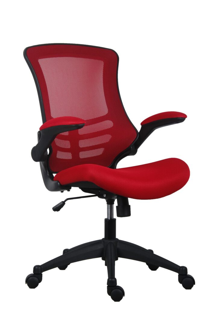 Marlos Mesh Back Office Chair with Folding Arms | Black