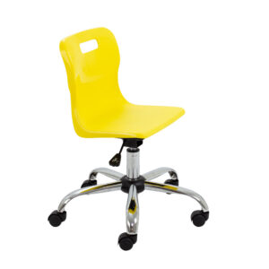 Titan Swivel Junior Chair with Chrome Base and Castors