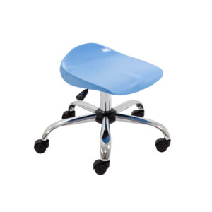 Titan Swivel Junior Stool with Chrome Base and Castors