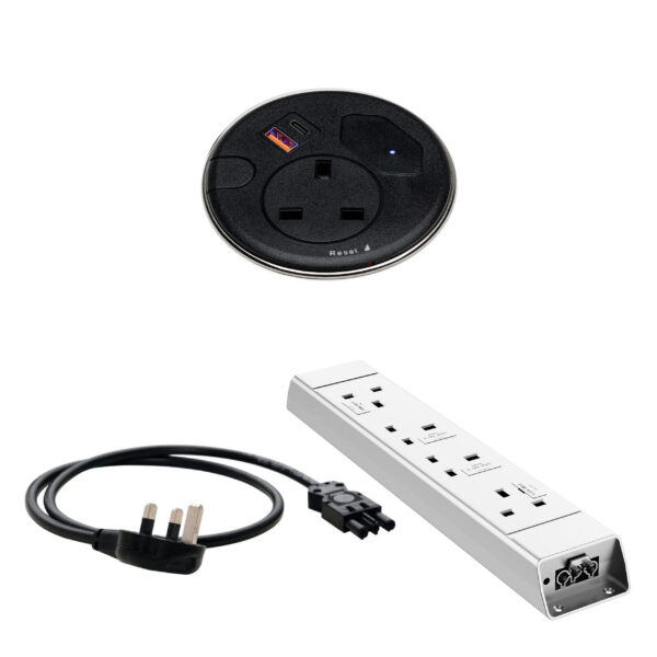 White in-desk Power Bundle