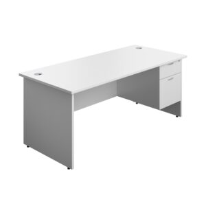 Panel Rectangular Desk + 2 Drawer Fixed Pedestal Bundle