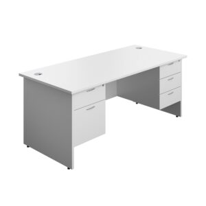 Panel Rectangular Desk + 2 & 3 Drawer Fixed Pedestal Bundle