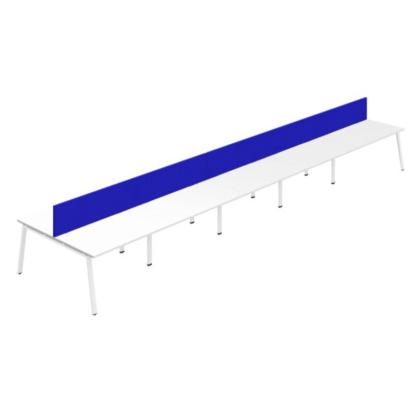 Synergy 10P Bench Desk | 1400X800mm | A-Frame | Screen